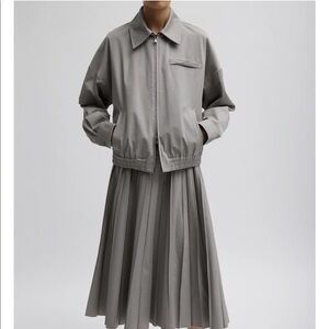 Tibi // NWT Oliver Cotton Stretch Tricotine Bomber